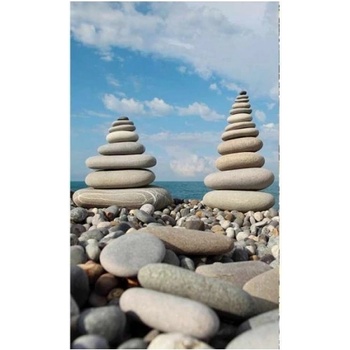 DIMEX ART s. r. o Флизелинов фототапет камъни на плажа 150 x 250 см