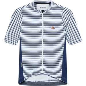 CafÉ du cycliste Мъжка фланелка с къс ръкав за колоездене CAFÉ DU CYCLISTE Romy Cycling jersey - White Navy - размер XS (056-4293-0211)