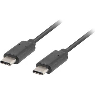 Lanberg CA-CMCM-10CU-0005-BK USB 2.0, USB C vidlice, z obou stran, zlacený, 0,5m, černý