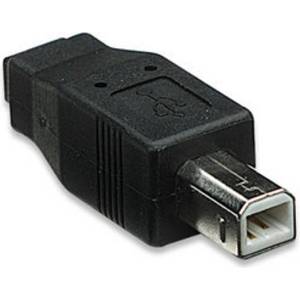 Manhattan Преходник Manhattan 308670, USB B(м) към Micro-A/B(ж), черен