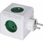 allocacoc PowerCube Original 4 sockets 2x USB green