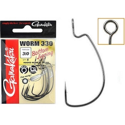 GAMAKATSU WORM 330 BOTTOM JIGGING HOOKS OFFSET veľ.4 6ks
