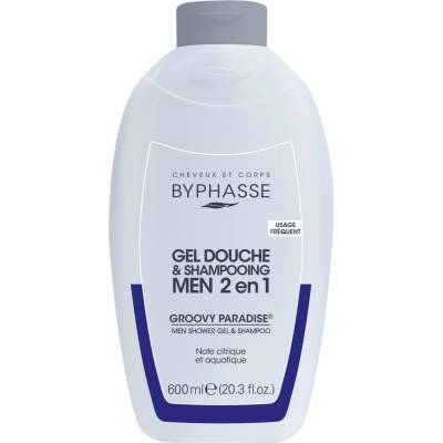 Byphasse Men Groovy Paradise sprchový gél 2v1 pre mužov 600 ml