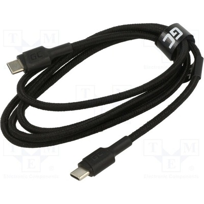 Green Cell KABGC30 USB 2.0, USB C vidlice ,z obou stran, 1,2m, černý