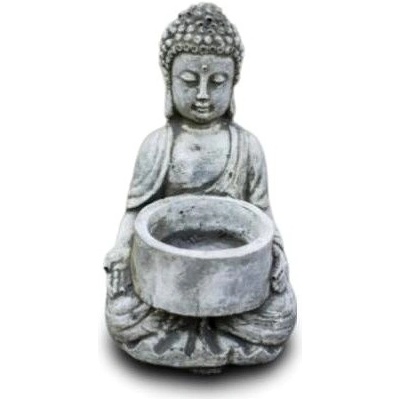 ORIENTAL Zahradní betonová dekorace Buddha - čajová svíčka – Zbozi.Blesk.cz