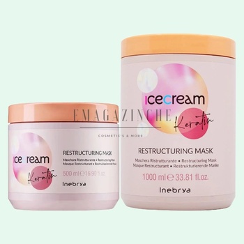 Inebrya Възстановяваща маска с кератин 500/1000 мл. Ice Cream Keratin Restructuring Mask (188)