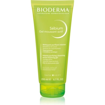 BIODERMA Sébium Gel Moussant Actif дълбоко почистващ гел за мазна и проблемна кожа 200ml