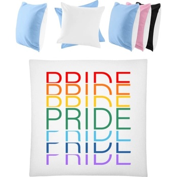 Darčeky PrintEQ Dúhový Vankúš Dúhový dizajn Pride Pride Pride Biela Nebeská modrá 40x40