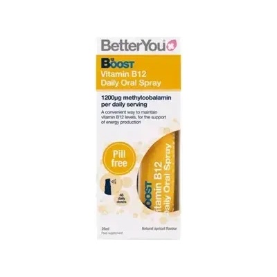 BetterYou Витамин В12 с хром Boost - Орален спрей с аромат на кайсия | BetterYou (OSB12001)