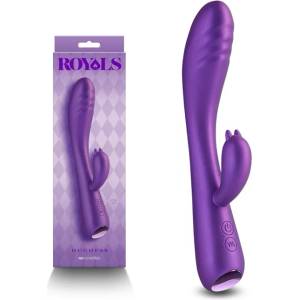  Вибратор с клитор стимулатор, кралска наслада, 21, 2см. - Royals Duchess Purple (NSTOYS1060)
