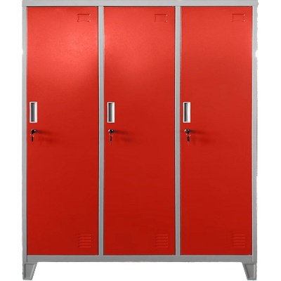 Carmen Метален шкаф Carmen CR-1604-3 JZ - сив / червен (3580175_3)