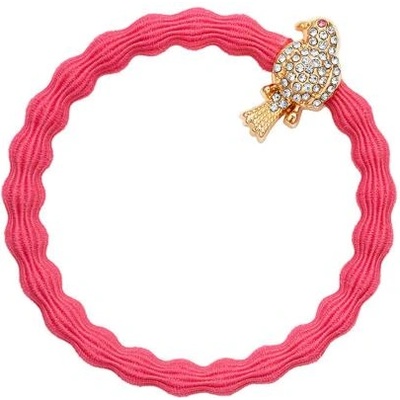 By Eloise London Bling Charms Gold Diamanté Bird гривна / ластик за коса цвят розов