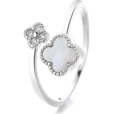 Majya Stříbrný nastavitelný prsten LUCKY HAYLEE white 11844