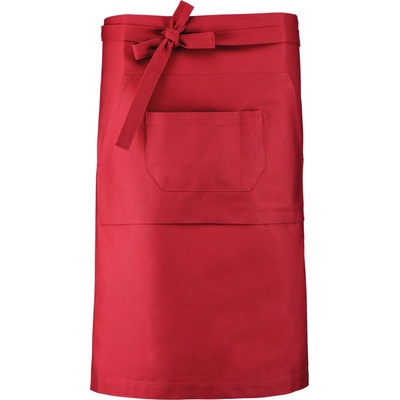 Kariban Zástěra K 887 90x62,5cm barová středně dlouhá COT20K88700499-red Červená