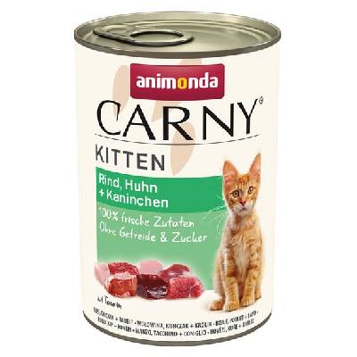ANIMONDA konzerva CARNY Kitten - hovädzie, kura, králik 400g