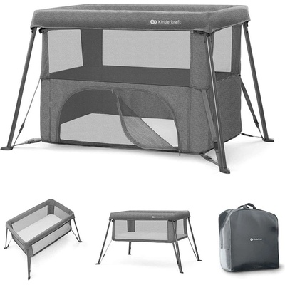 KinderKraft CAMI бебешка кошара GREY (5902533920488)