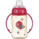 Detské fľaše a učiace hrnčeky Canpol Babies treningovy hrncek s makkym naustkom 320ml Cute Animals červená