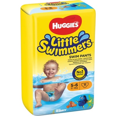 Huggies Little Swimmers 5-6 еднократни пелени за плуване 12-18 kg 11 бр