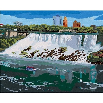 Zuty Malování Podle Čísel Americké Niagarské Vodopády Robert Johnson 80 x 100 Cm Plátno
