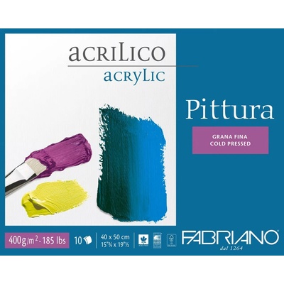 Fabriano Pittura Acrilico - blok na akryl 25x35 cm, 400 g, 10 listů lepený