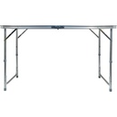 Stôl kempingový skladací Cattara Double + 4 stoličky - šedý