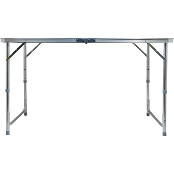 Stôl kempingový skladací Cattara Double + 4 stoličky - šedý