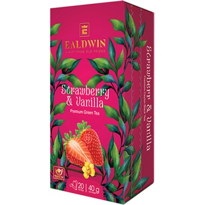 Ealdwin Strawberry Vanilla zelený čaj 20 sáčků