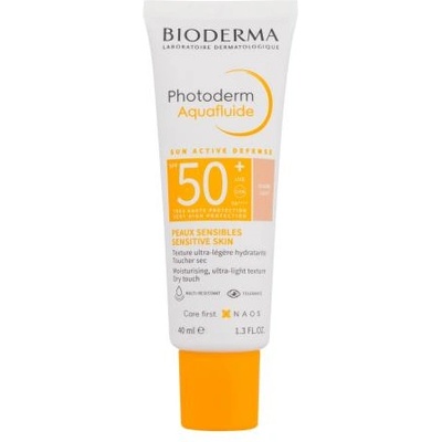 BIODERMA Photoderm Aquafluid Tinted SPF50+ тониращ флуид за лице с висока uv защита 40 ml нюанс Light унисекс