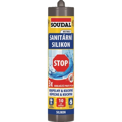 Soudal STOP Silikón 280 ml biela