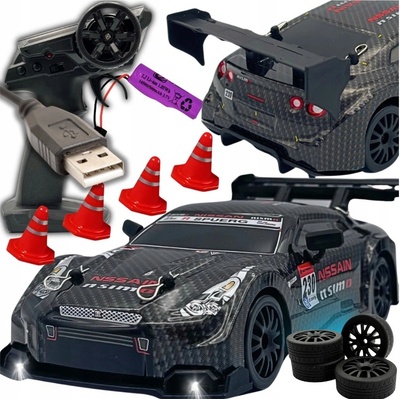 Červené auto na dálkové ovládání Hikey s LED osvětlením 1:24