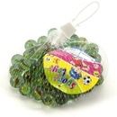 Kuličky cvrnkací skleněné cca 1,5 cm v síťce