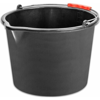 Strend Pro Vedro ReCycled® 12 lit, stavebné, plast, s výlevkou, plastový úchyt, čierne