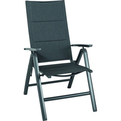 Sunfun Maja Polohovateľné kreslo, 61 x 68 x 110 cm, hliník, textil, tmavosivá FDA50186 BICOLOR GREY