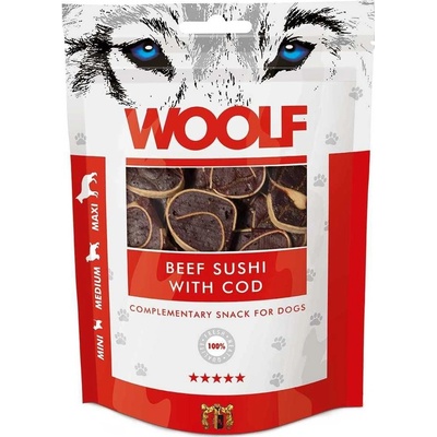 Woolf beef sushi with cod 100 g