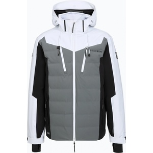 BERGSON Мъжко скиорско яке BERGSON Velox Stx white/grey