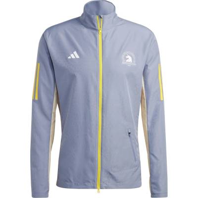 adidas Яке Adidas Men's Boston Marathon 2023 Wind Resistant Long Sleeve Performance Training Jacket - Purple