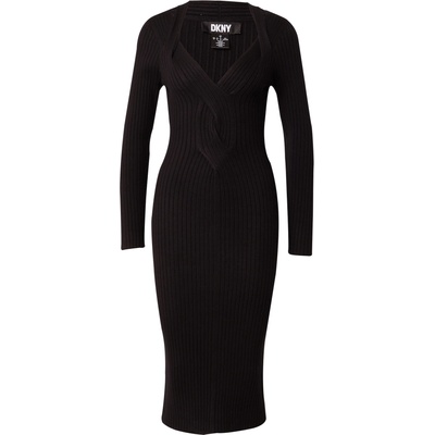 DKNY Плетена рокля черно, размер l