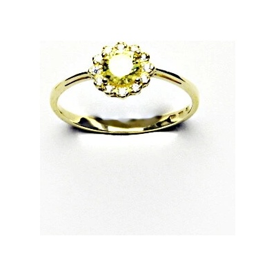 Čištín zlatý žluté zlatžlutý zirkon čiré zirkony T 1495