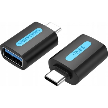 Vention USB-C (M) to USB 3.0 (F) OTG Adapter Black PVC Type CDUB0