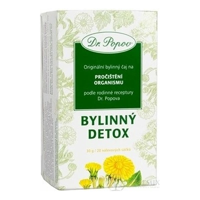 Dr. Popov Bylinný čaj BYLINNÝ DETOX nálevové sáčky 20 x 1,5 g