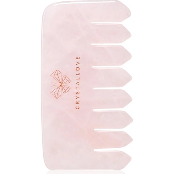 Crystallove Rose Quartz Comb масажно приспособление за коса и тяло