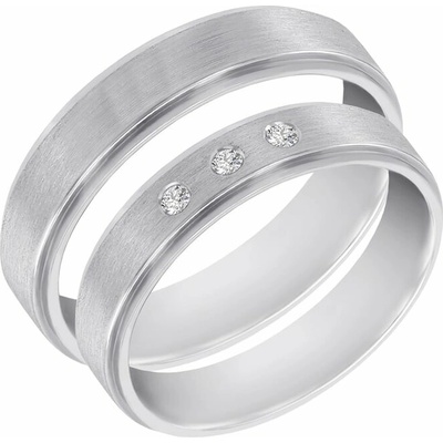 Eppi Zlaté svadobné prstene s tromi diamantmi Yassi RW35685