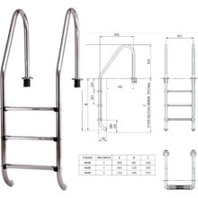 Fluidra Standart V2A - rebrík do bazénu 2 stupně