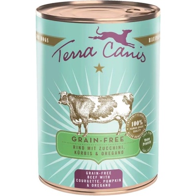 Terra Canis Без зърнени храни Говеждо с тиквички, тиква и риган 400 г