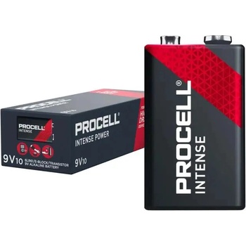Duracell Алкална батерия 6LF22 9V 10pk опаковка INTENSE MX1604 PROCELL /цена за 10бр. / (PROCELL-6LF22-10PK-INT)