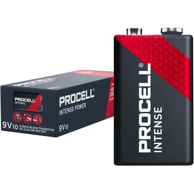 Duracell Алкална батерия 6LF22 9V 10pk опаковка INTENSE MX1604 PROCELL /цена за 10бр. / (PROCELL-6LF22-10PK-INT)