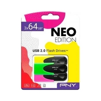 PNY Usb стик pny Черен Многоцветен 64 gb