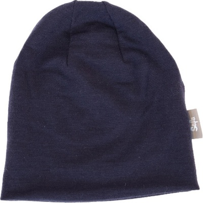 Dětská čepice z merino vlny modrá TOPSY SAFA