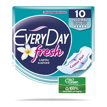 EveryDay Ултратънка дамска превръзка с крилца ЕveryDay Fresh Center Plus, 10бр (5942252-ty)