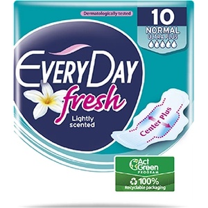 EveryDay Ултратънка дамска превръзка с крилца ЕveryDay Fresh Center Plus, 10бр (5942252-ty)